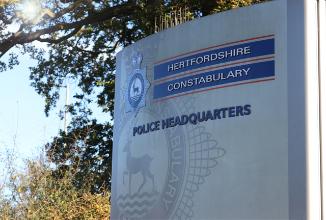 Hertfordshire Constabulary sign