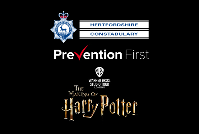 Hertfordshire Constabulary and Harry Potter logos 