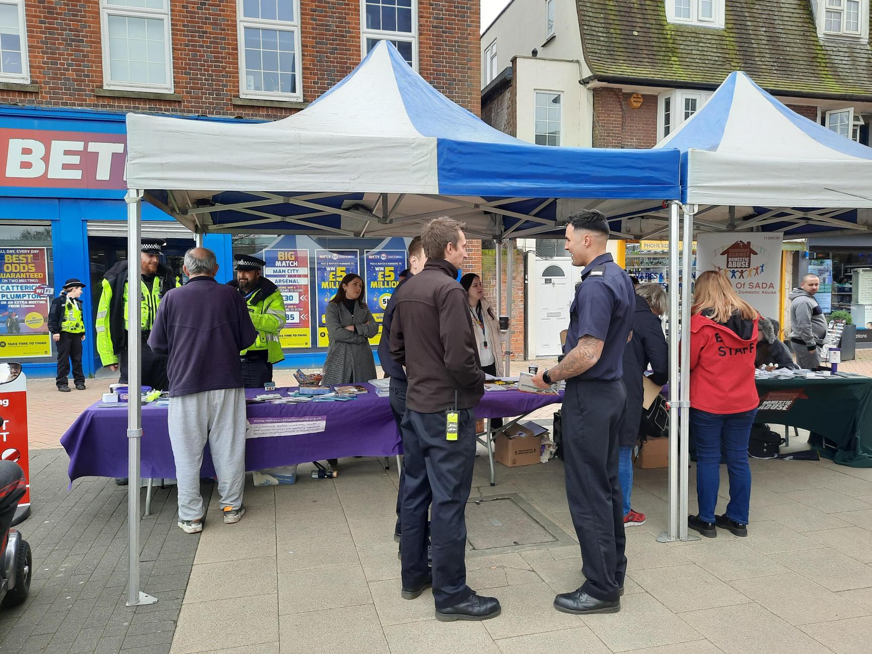 community event in Hatfield town centre