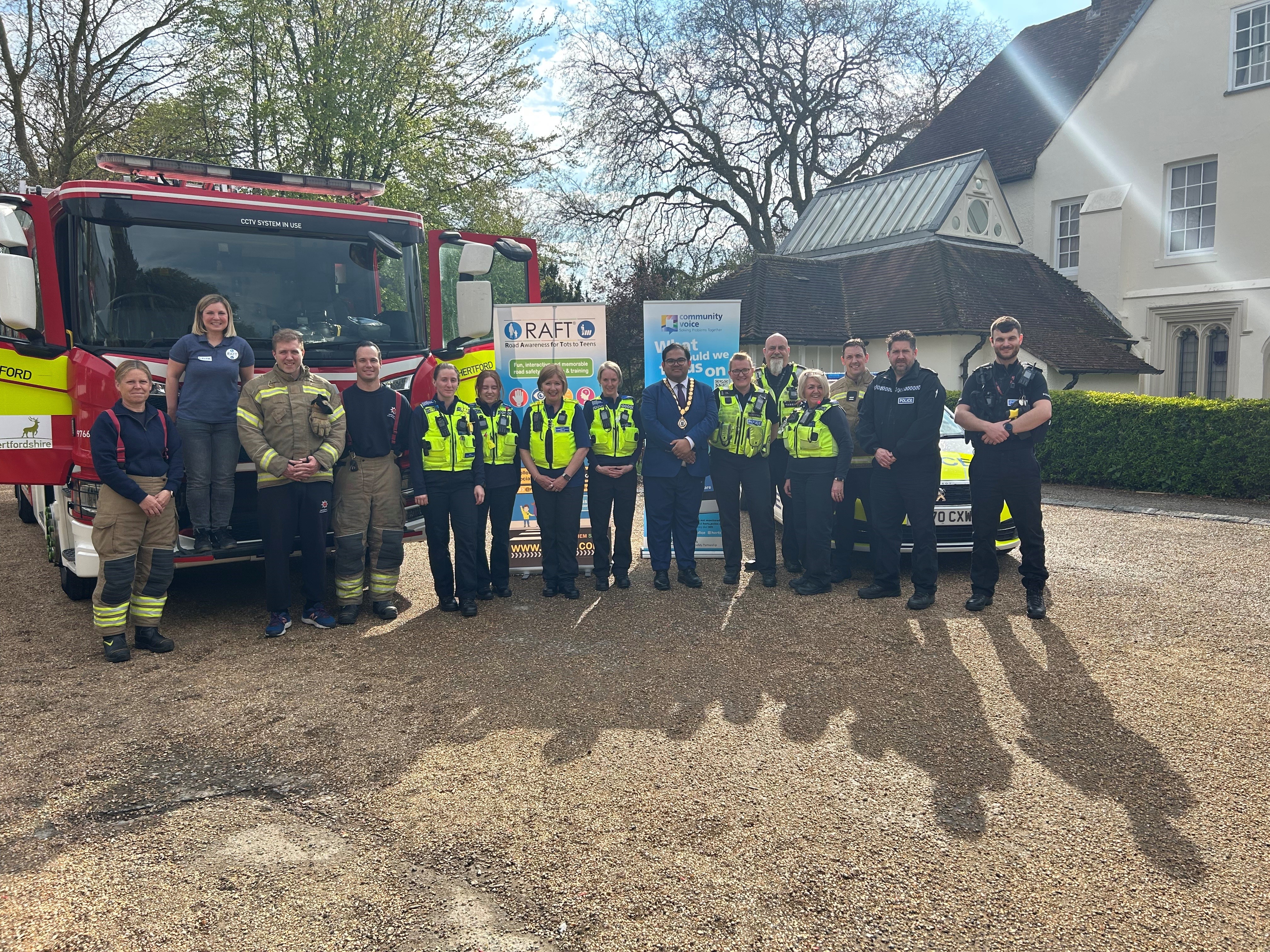 Image of police and fire colleagues