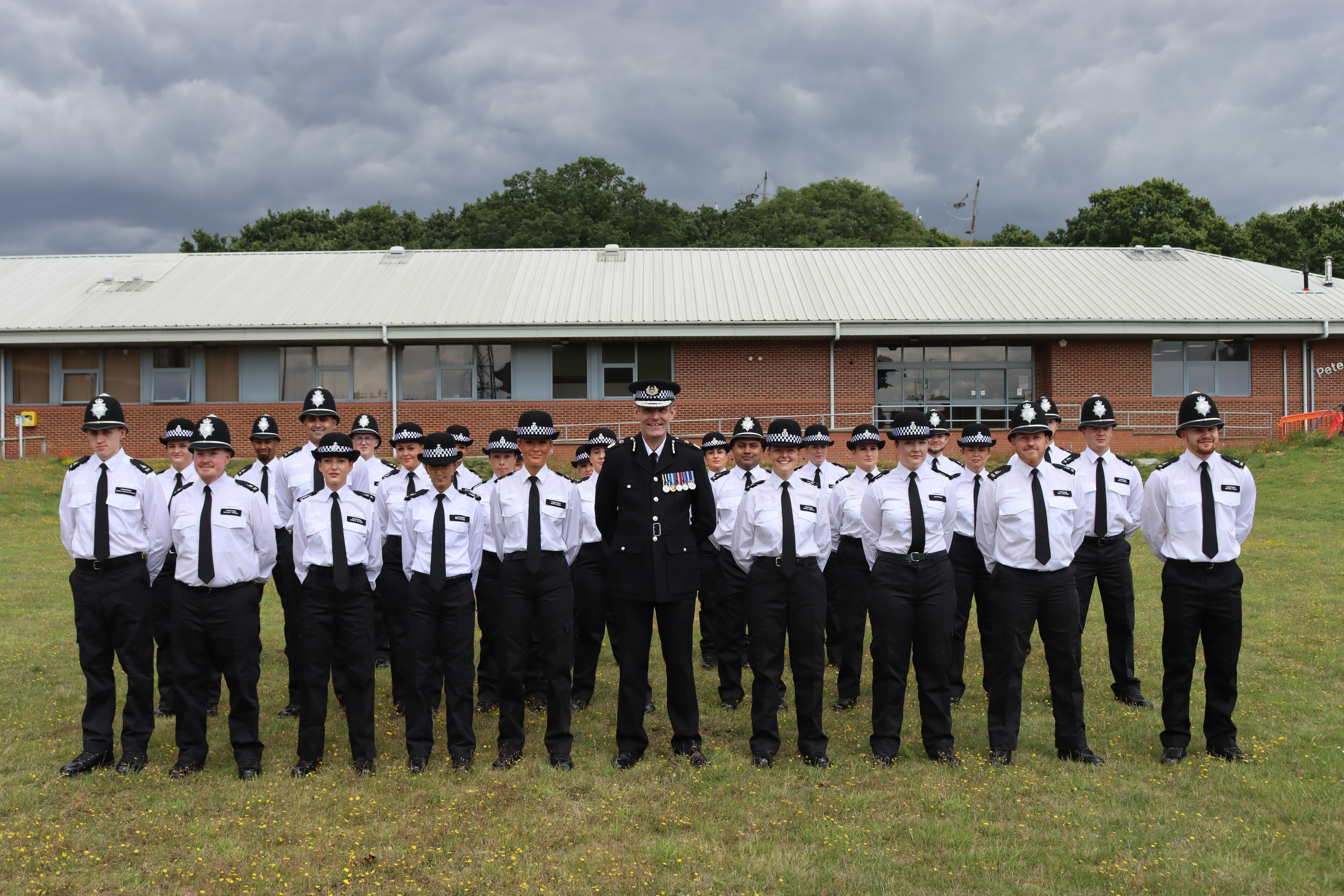 New recruits with the Chief Constable 