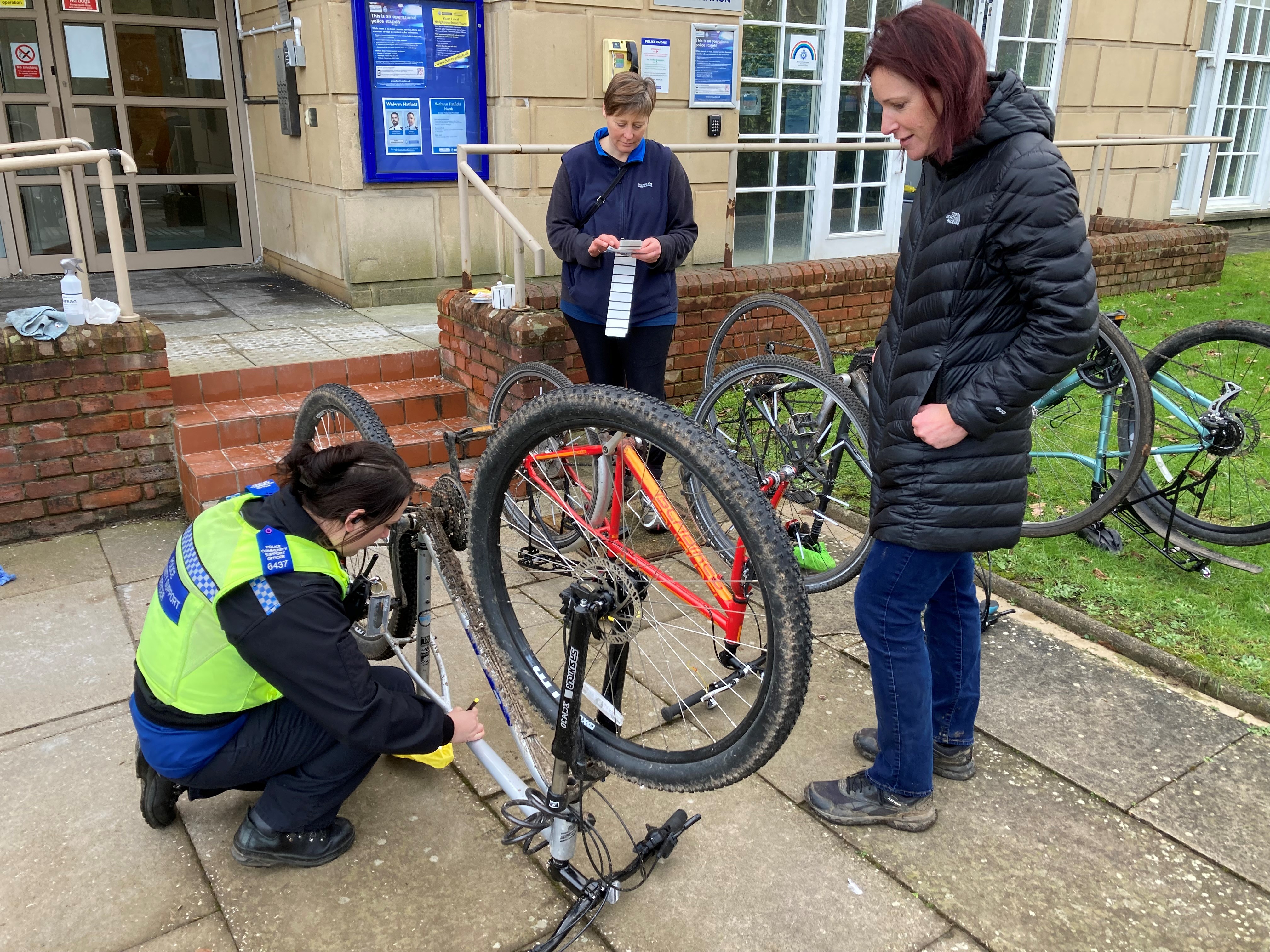 Officers host bike-marking events