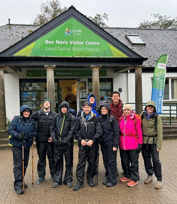 The team at the bottom of Ben Nevis.