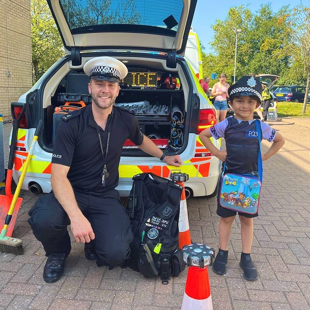 officer with a child