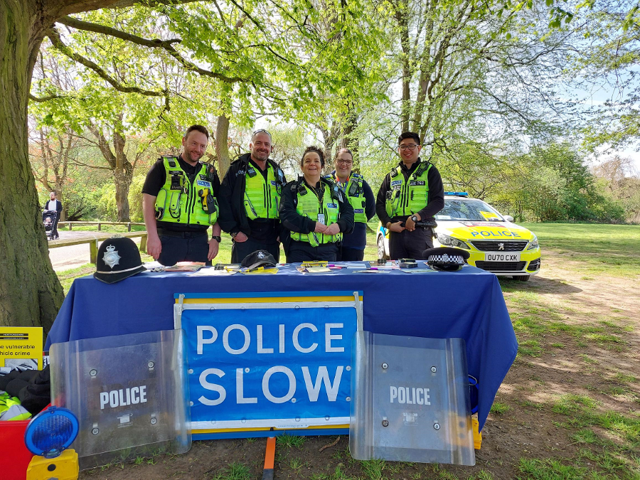 Officers hosting a community event 