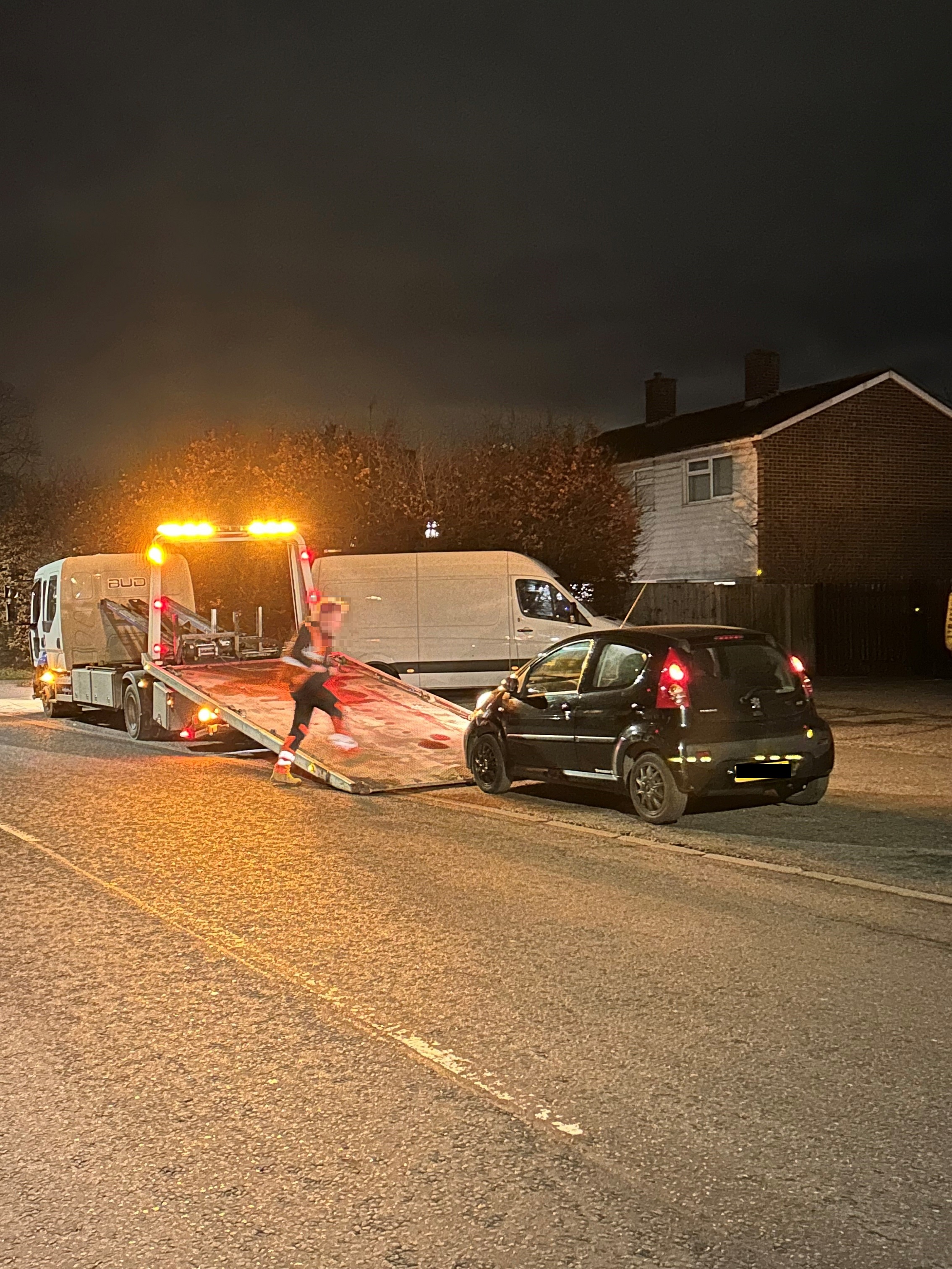 Car being seized