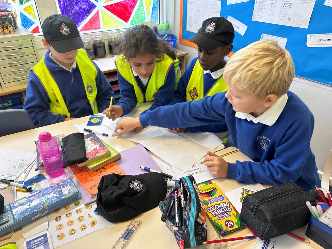 Pupils participating in Mini Police