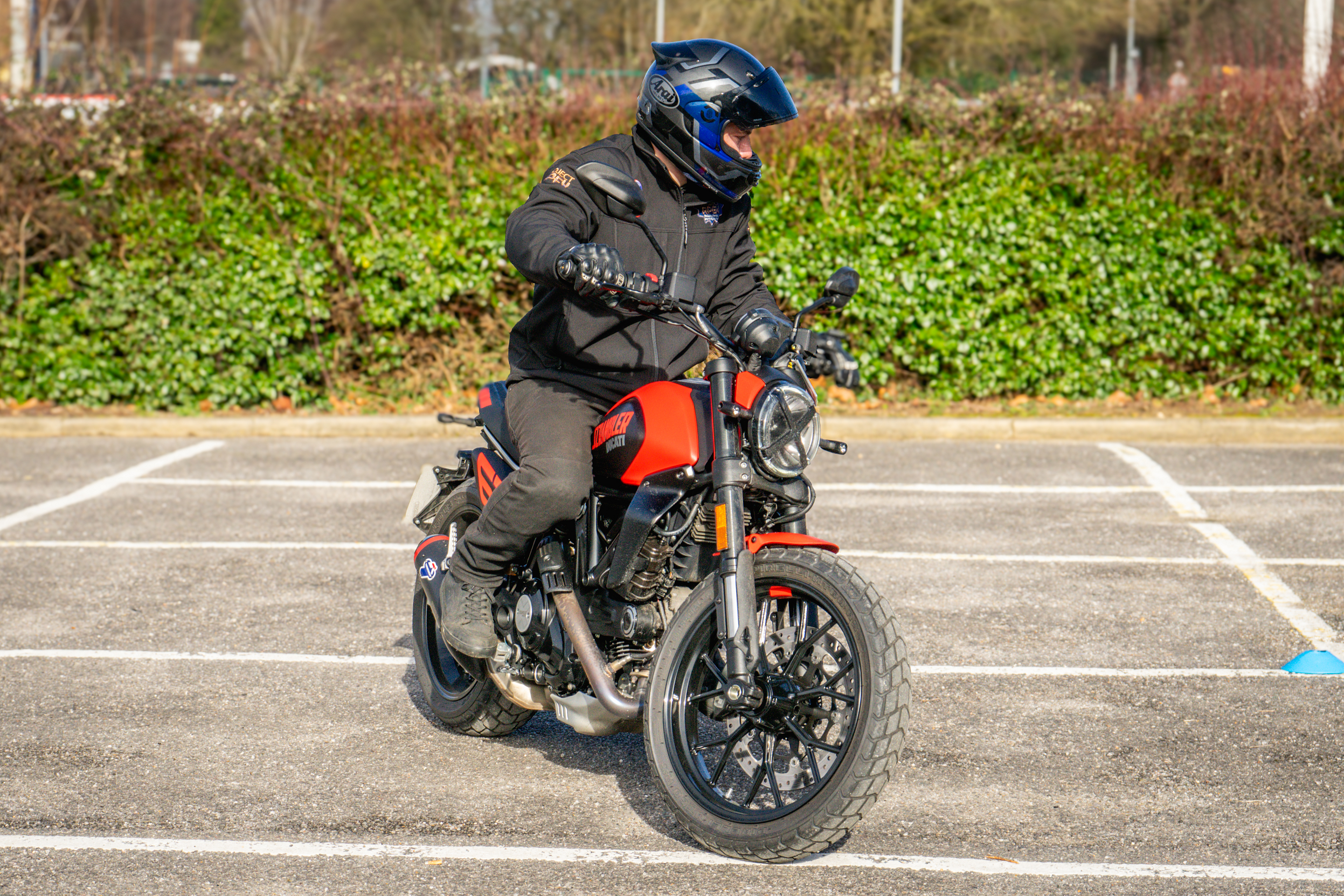 Man on a motorbike 