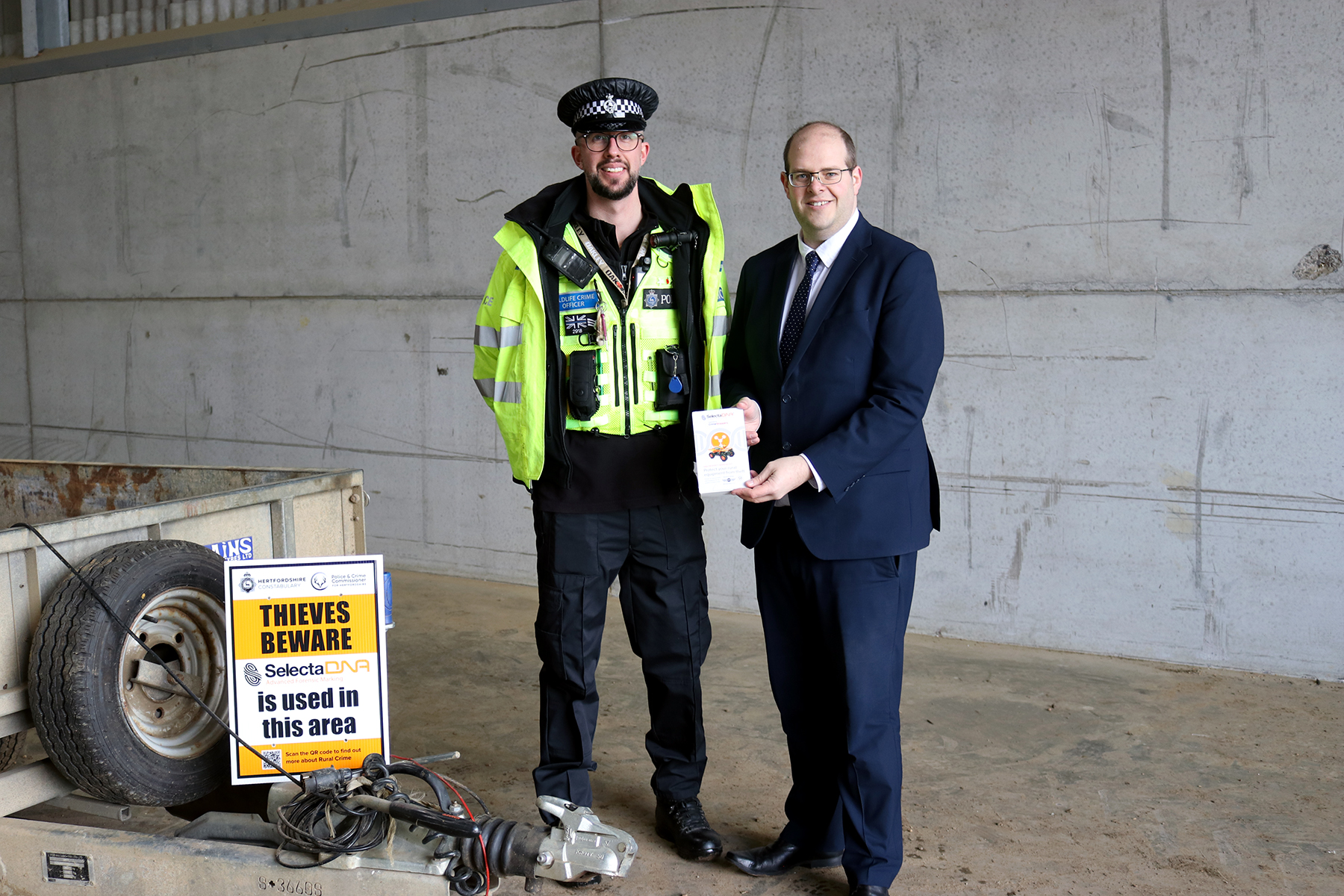 ROST Sergeant Alex Winning and PCC Jonathan Ash-Edwards