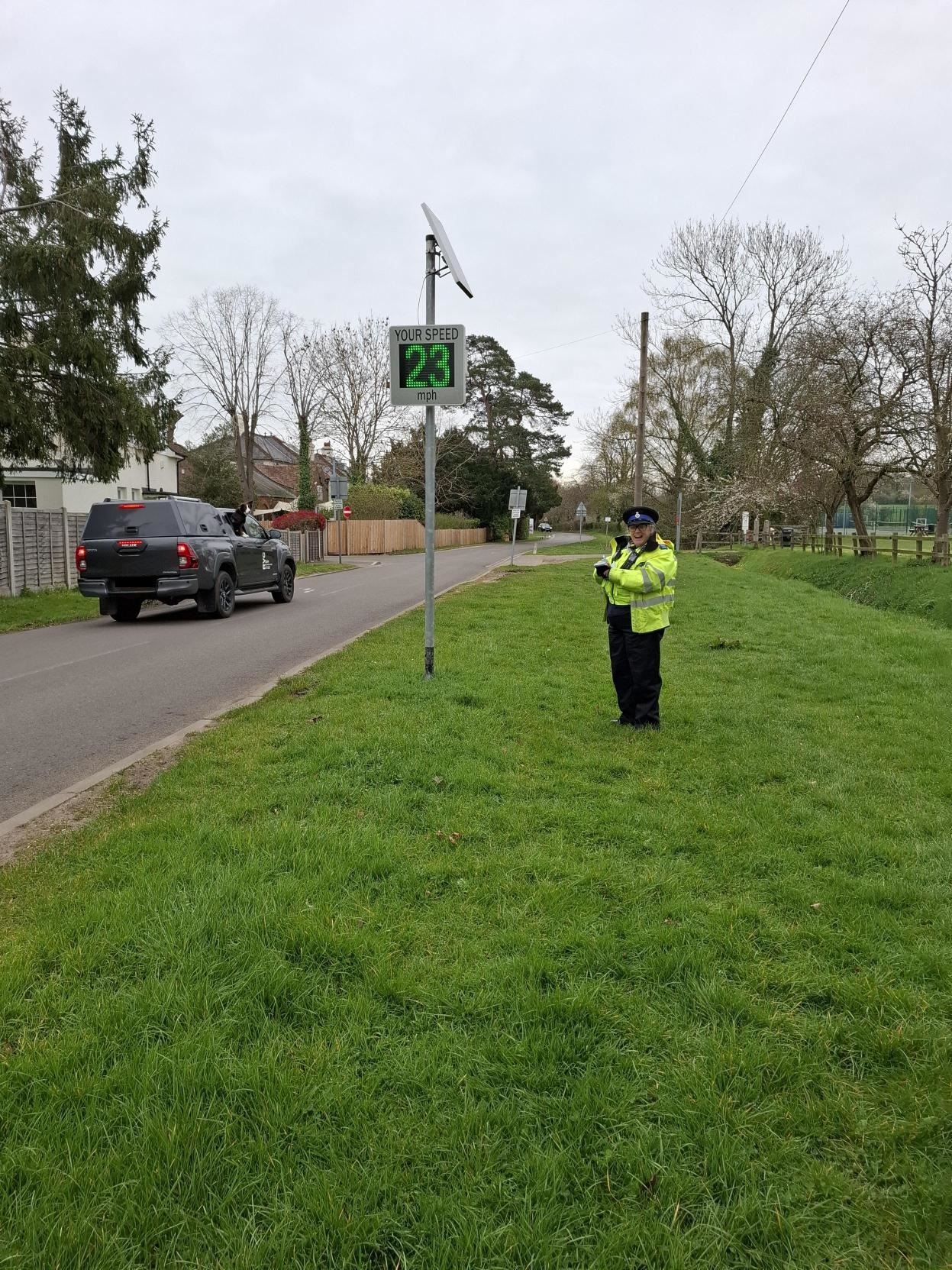 pcso sam griffin with the speedometer 