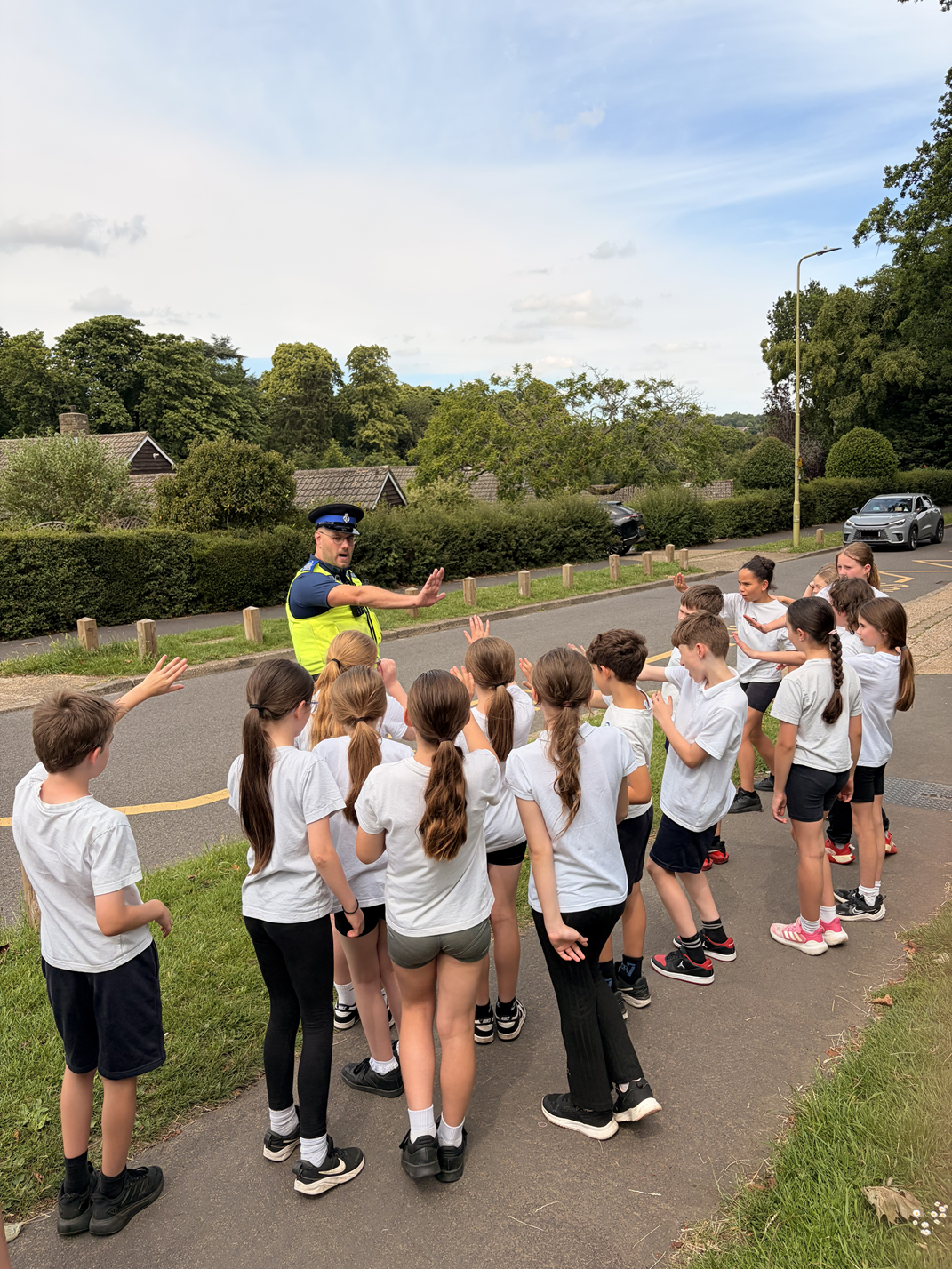 Mini police road safety