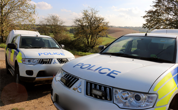 Image of rural police vehicles