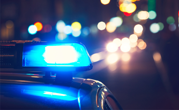 Police car blue light